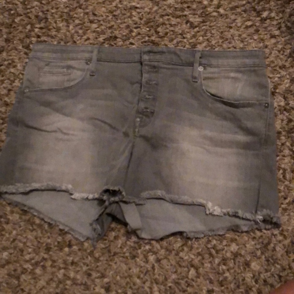 Grey High Waisted Shorts